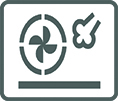 Chauffage de fond avec ventilateur et support de v