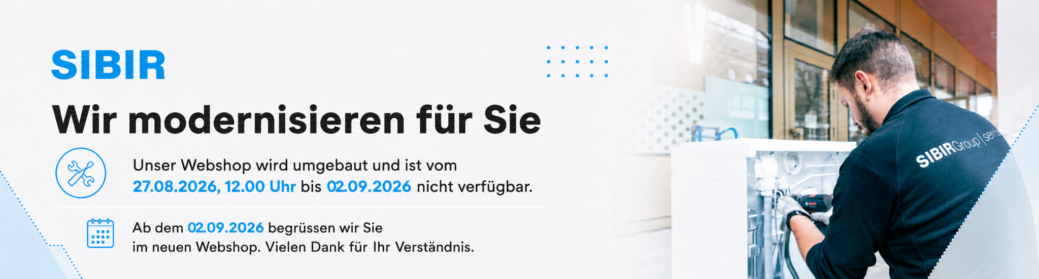 SIBIR Webshop Wartung
