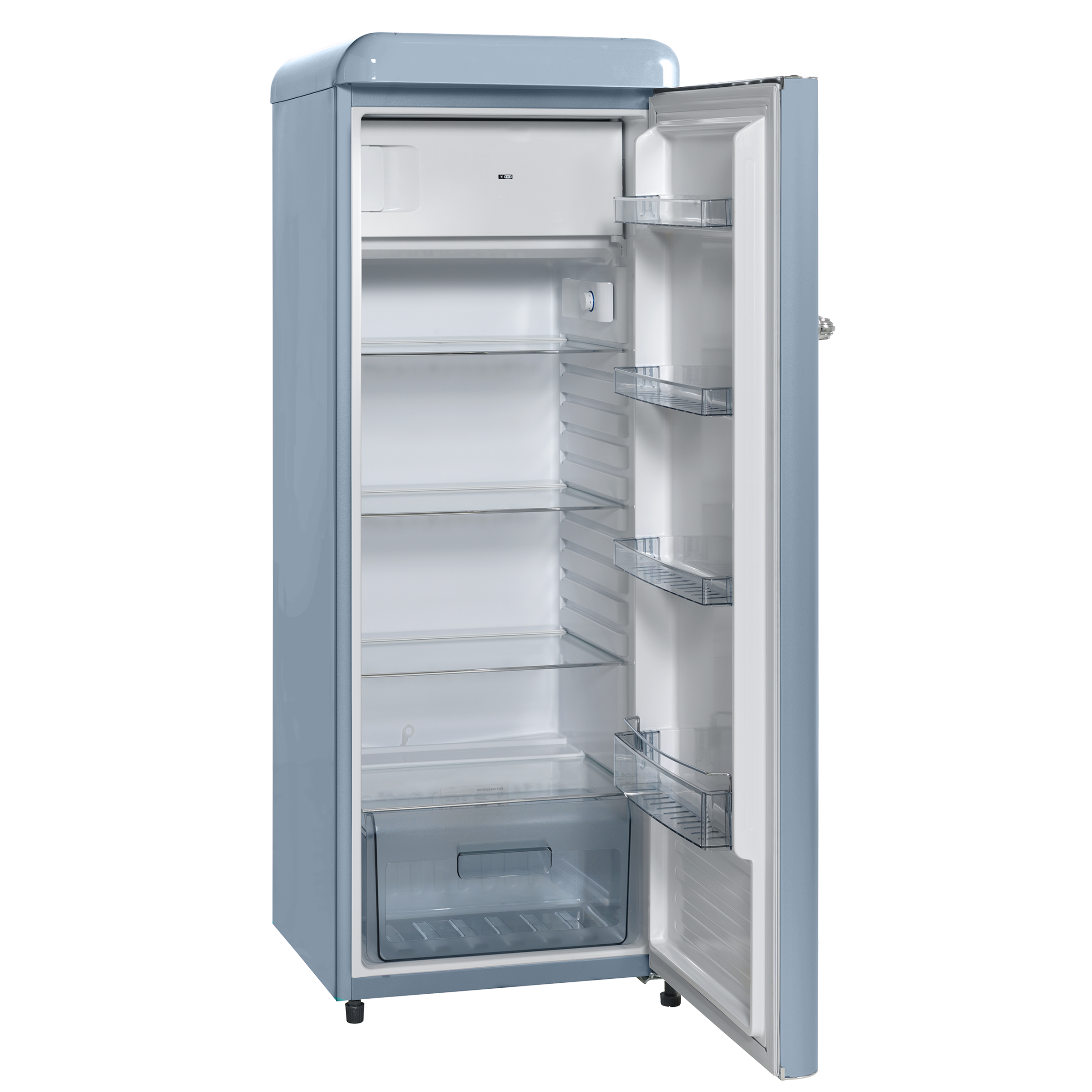 SIBIR Oldtimer OT 23010 AB Aqua Blue E EURO Oldtimer Frigorifero autoportante