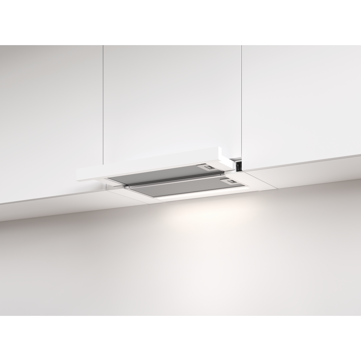 V-ZUG Range hood AiroClearCabinet V200 F55, Standard width: 55 cm, White, Energy efficiency class: A++, Extracted air, Recirculation air, Position of the pull-out